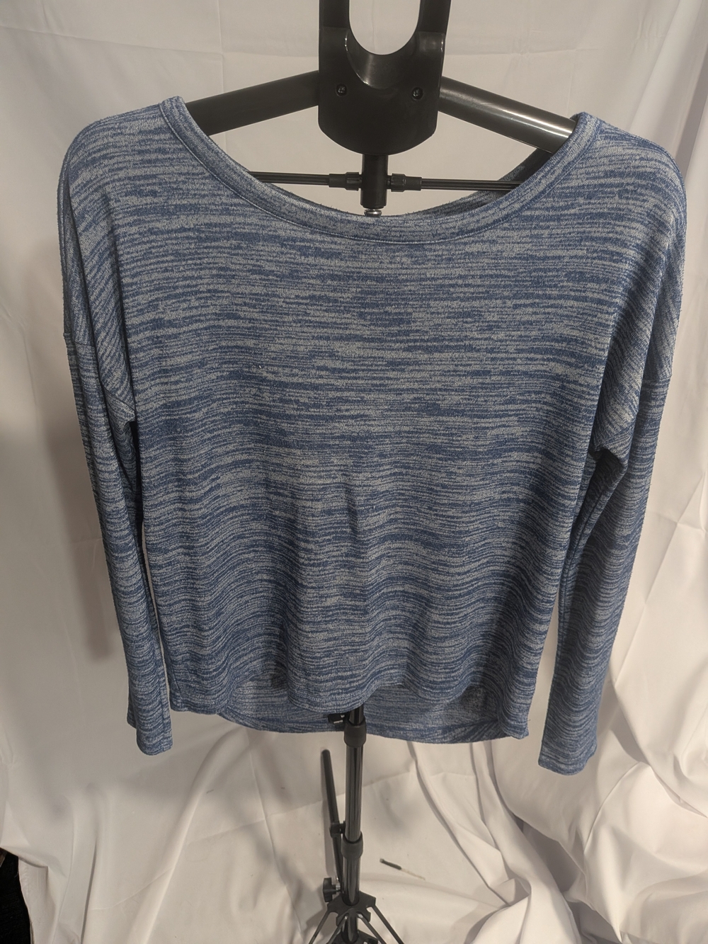 GAP Blue Heathered Long-Sleeve Tee